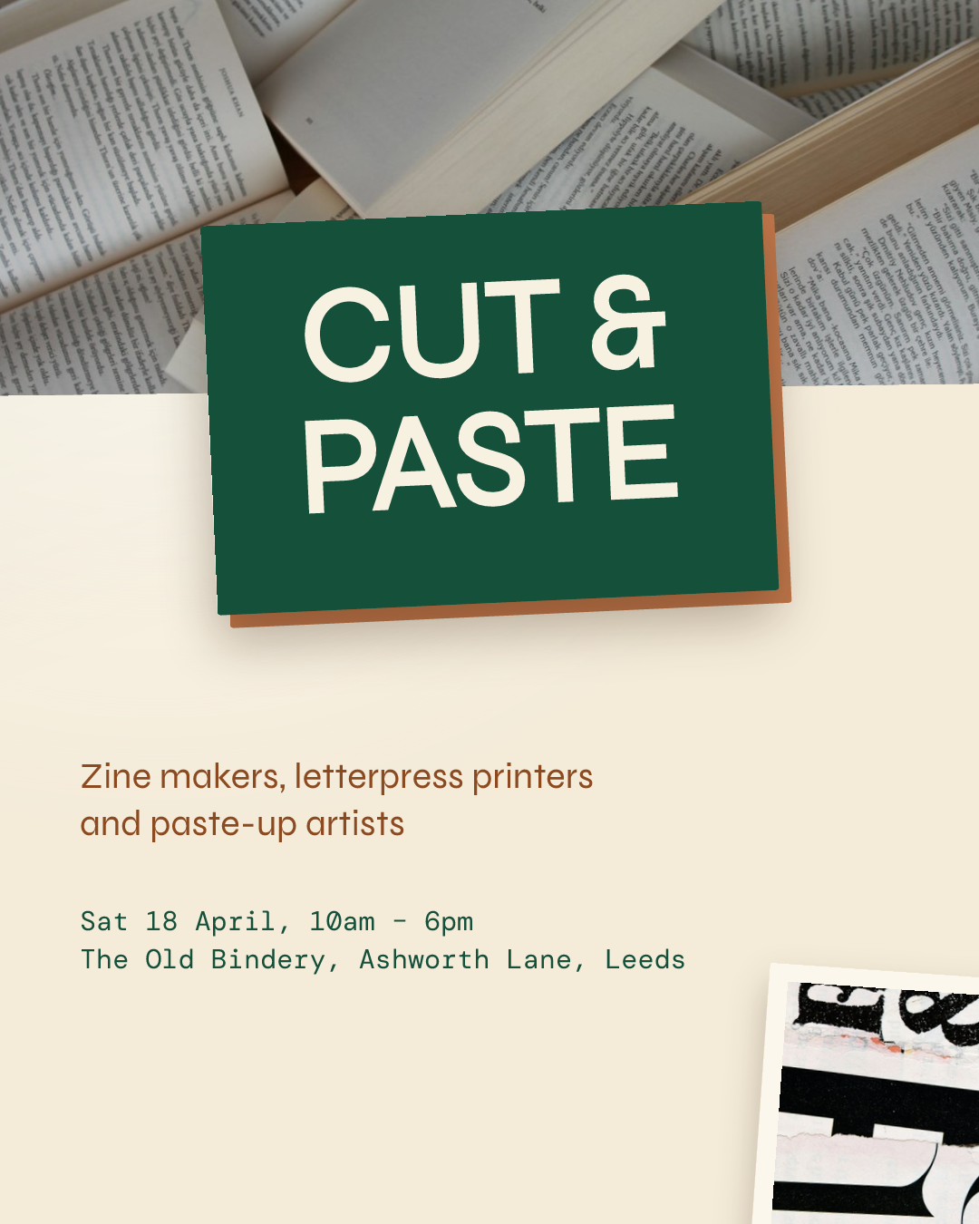 Cut and Paste Book Fair Poster