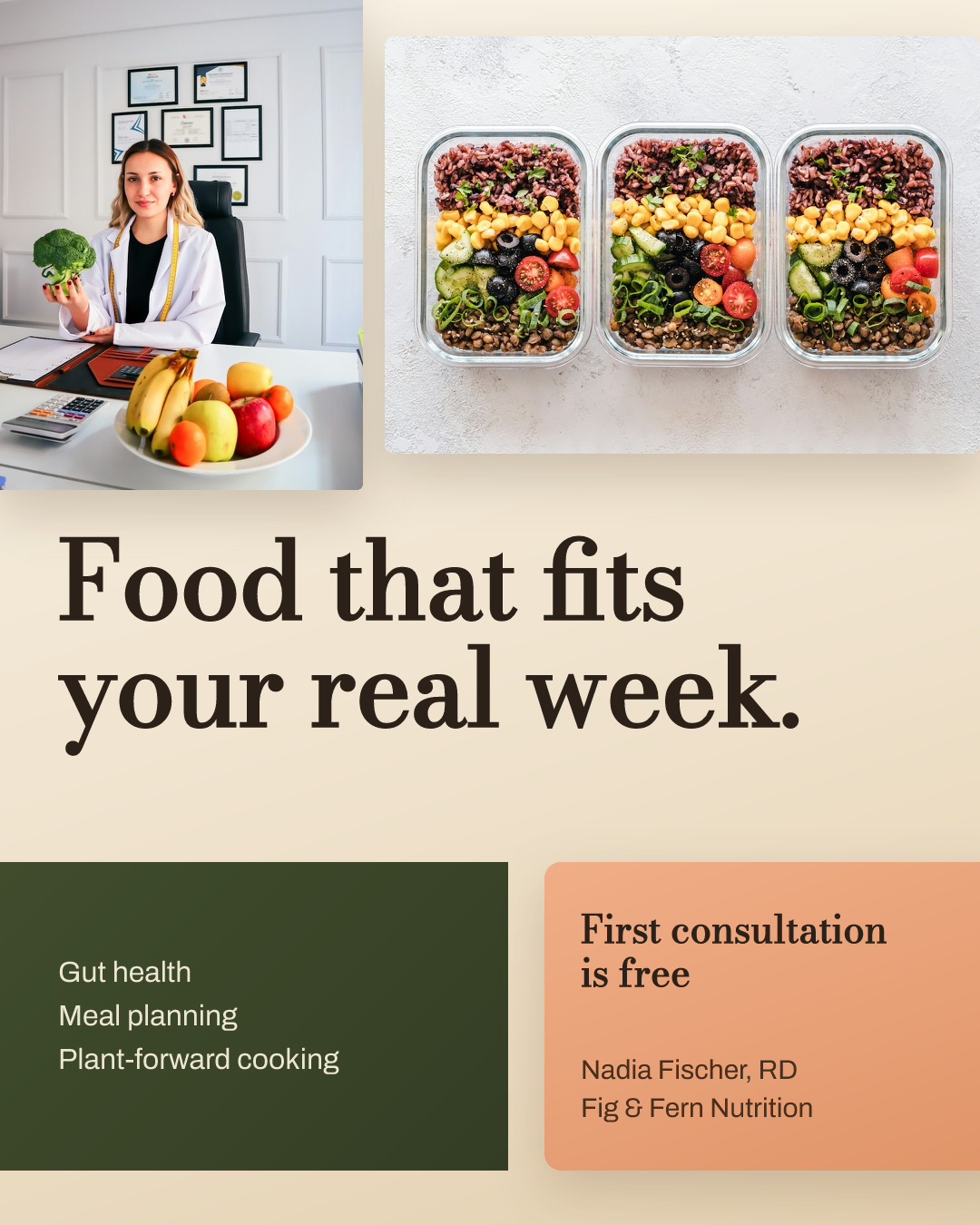 Nutrition Coach Free Consultation Poster