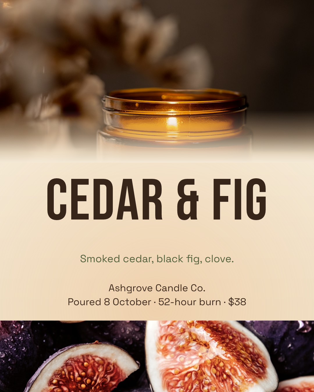 Cedar & Fig Candle Launch