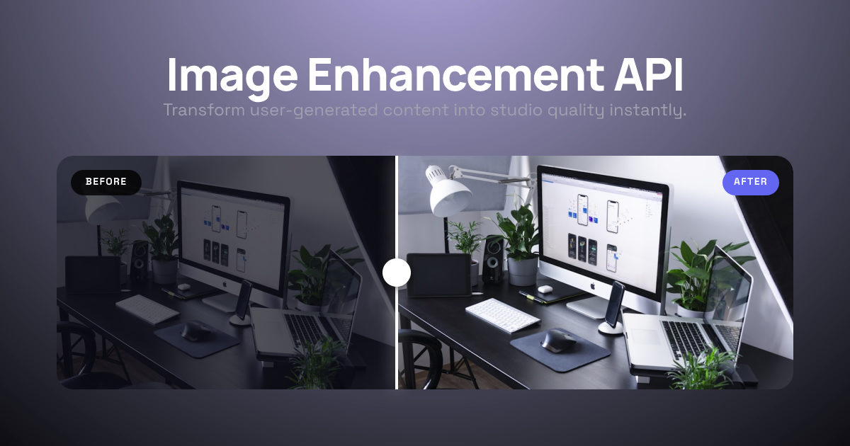 Image Enhancement API Before/Afte