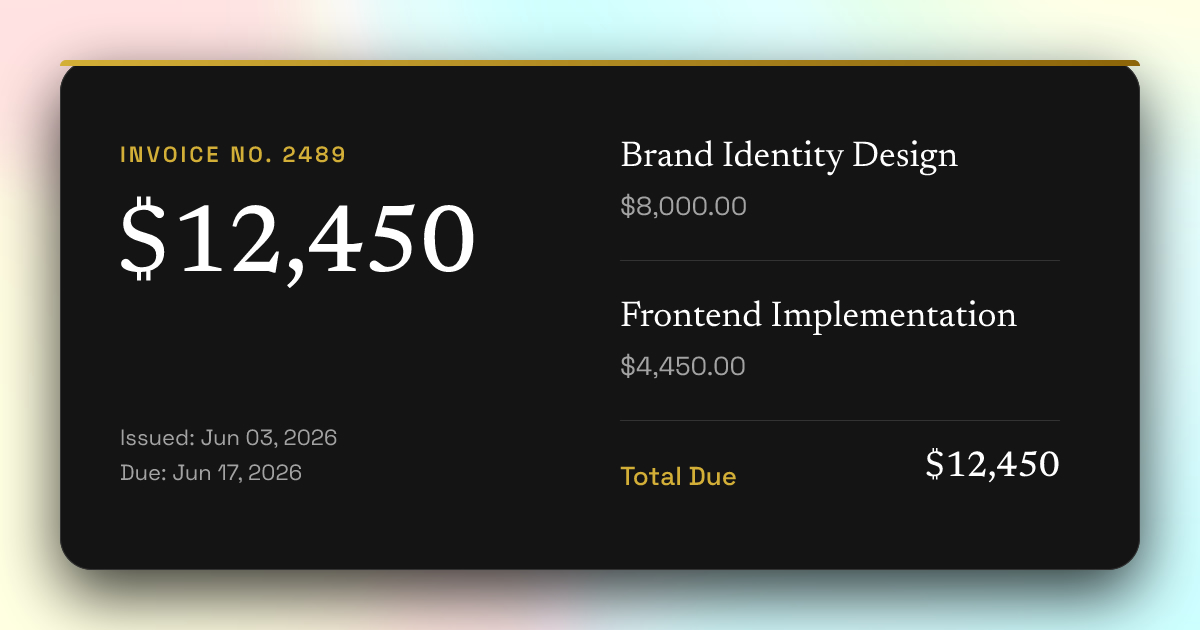 Luxury Corporate Invoice
