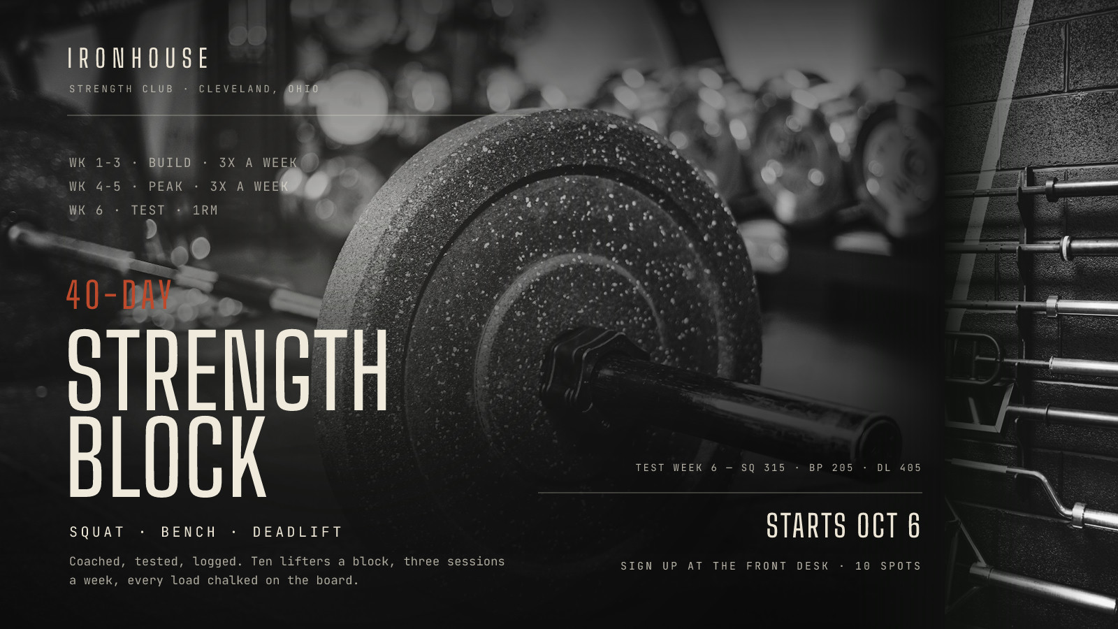 Ironhouse 40-Day Strength Block