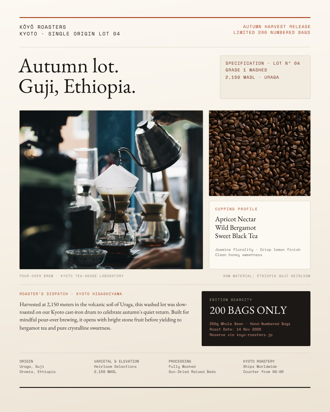 Kōyō Roasters Autumn Guji Drop