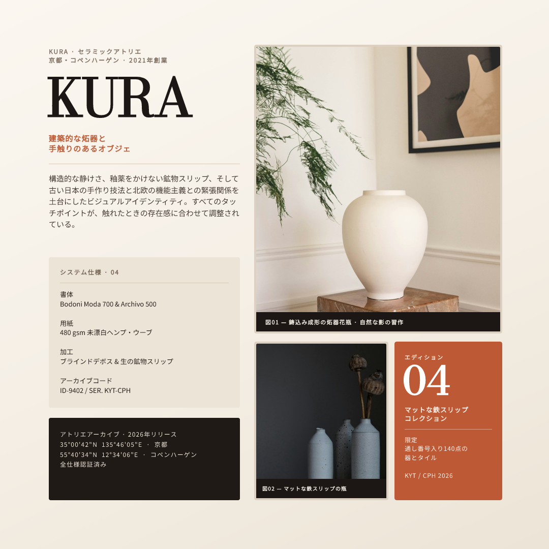 Kura 陶芸アトリエのアイデンティティシステム
