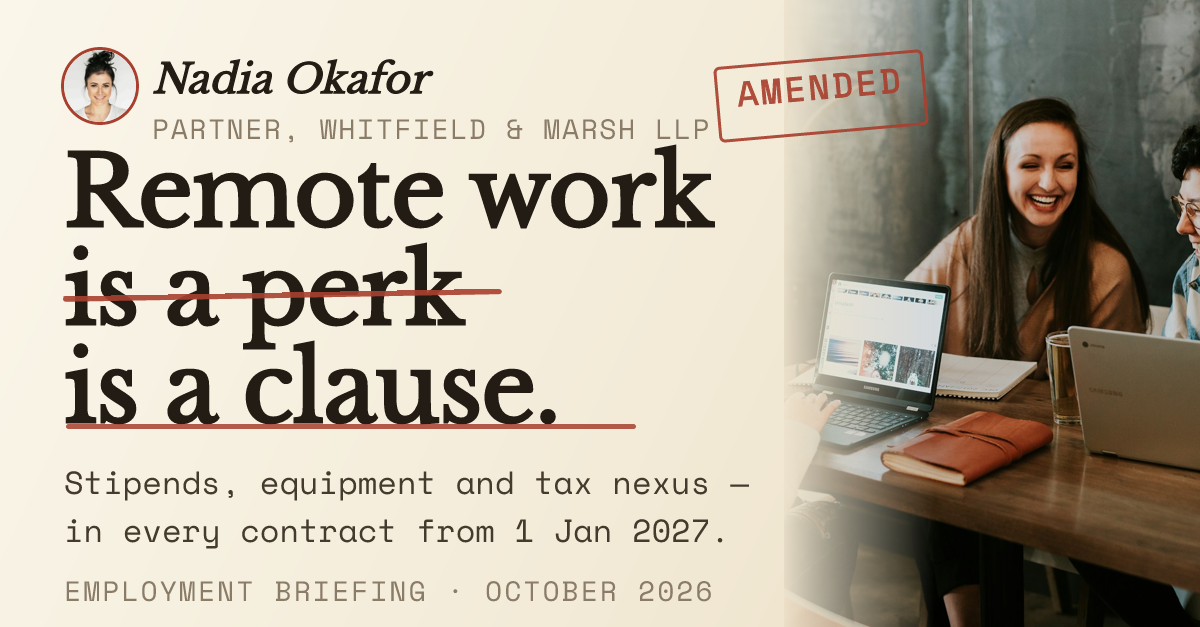 Remote Work Clause — Law Firm Insight