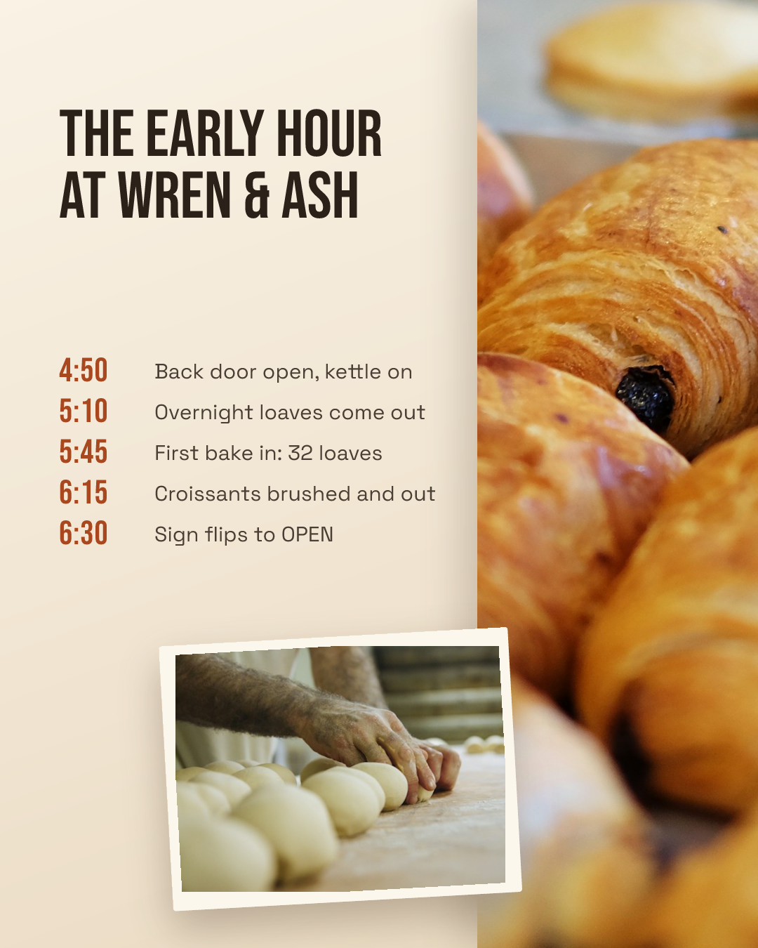 Wren & Ash Bakehouse Morning Routine Card