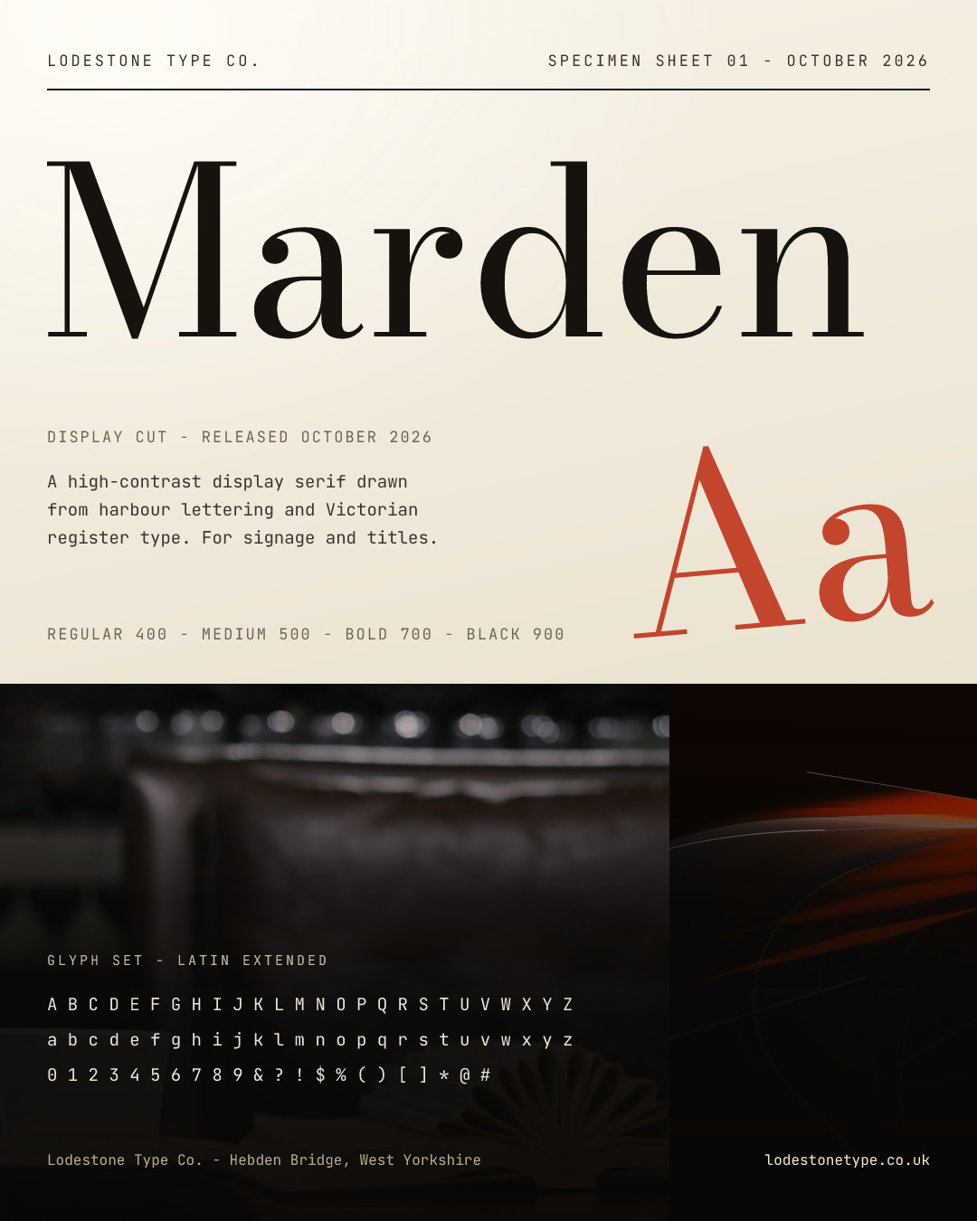 Marden Display Type Specimen