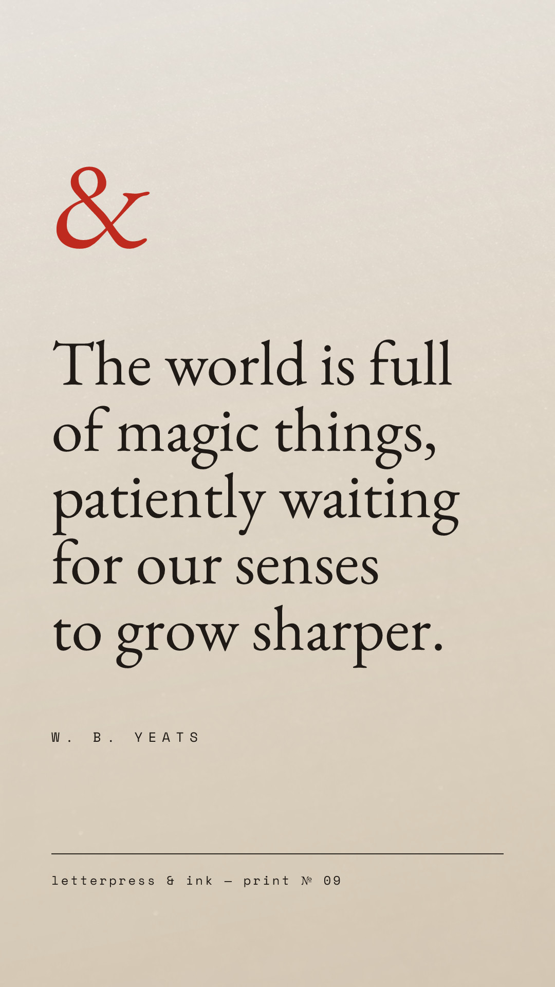 Letterpress Quote Broadside