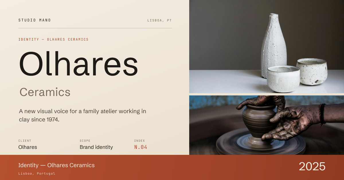 Olhares Ceramics — Identity Case Study