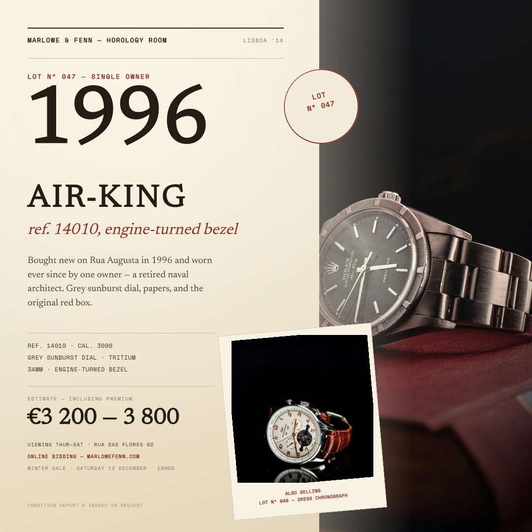 Marlowe & Fenn Air-King Lot 047