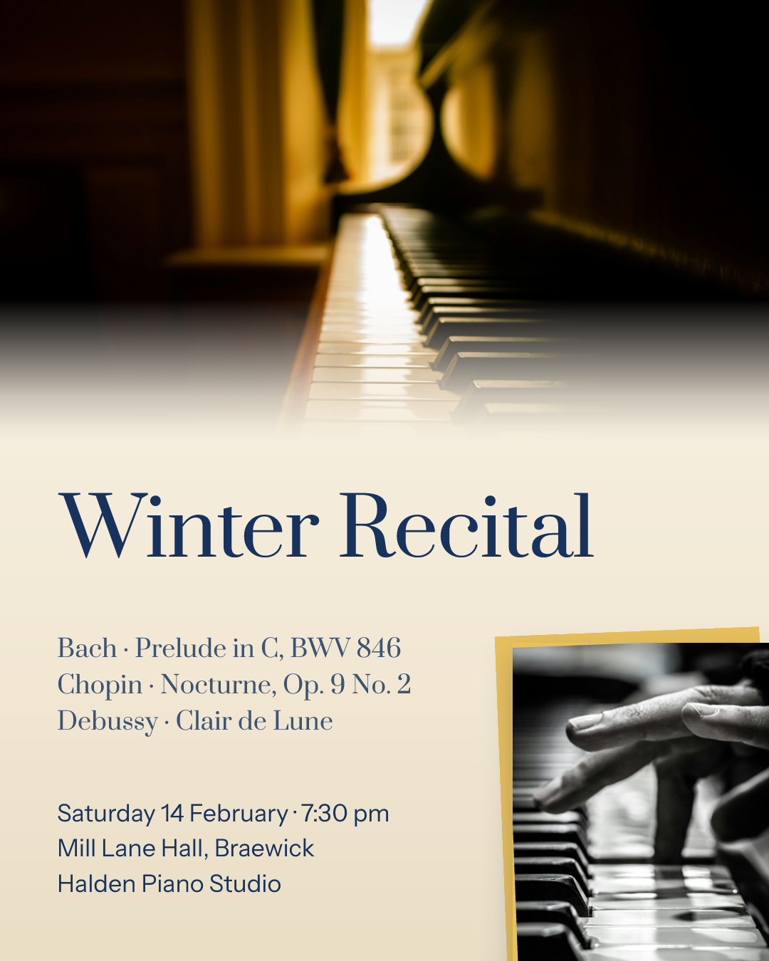 Halden Piano Studio Winter Recital Programme