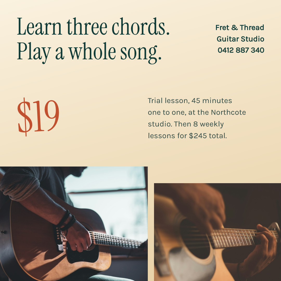 Fret & Thread Guitar Studio — Beginner Lessons