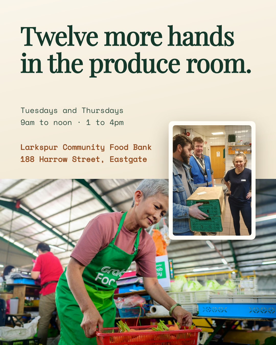 Food Bank Volunteer Shift Call
