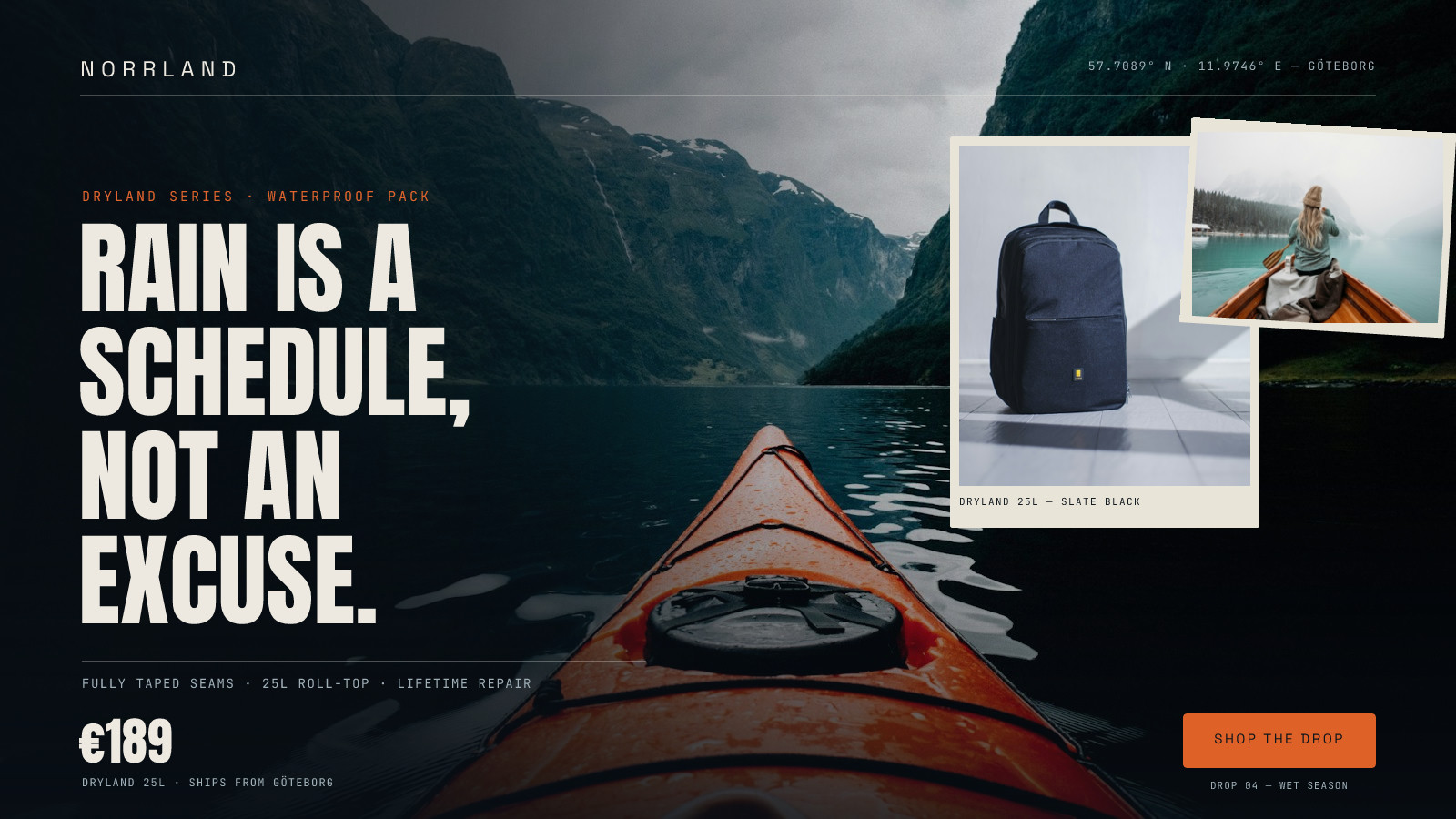Norrland Dryland 25L Rain Ad