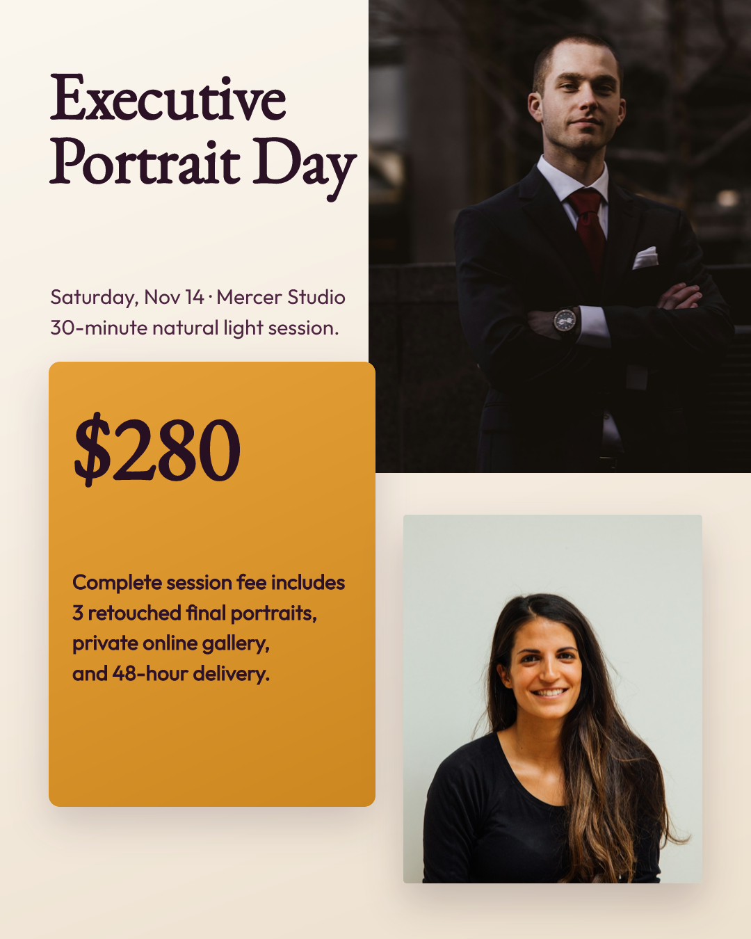 Mercer Studio — Professional Headshot Day