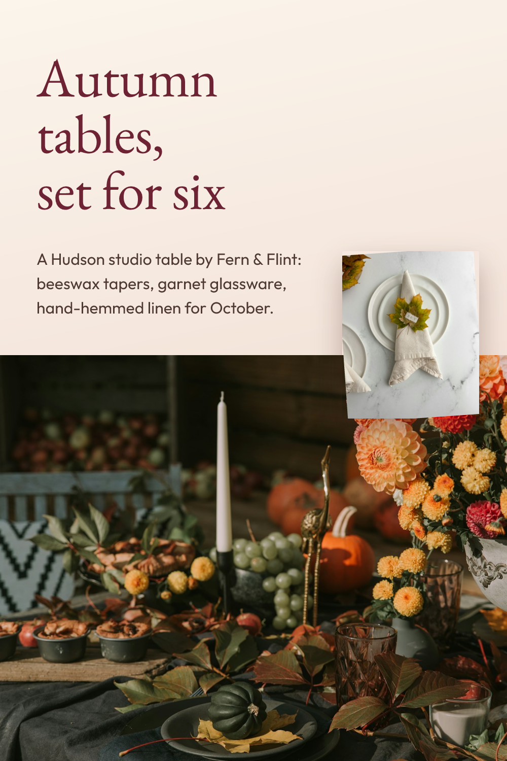 Autumn Table Setting Ideas Pin