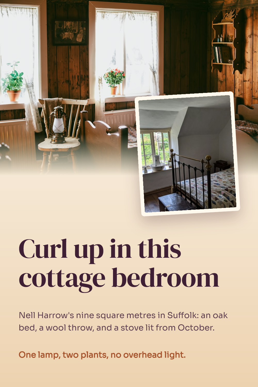 Cozy Cottage Bedroom Idea Pin