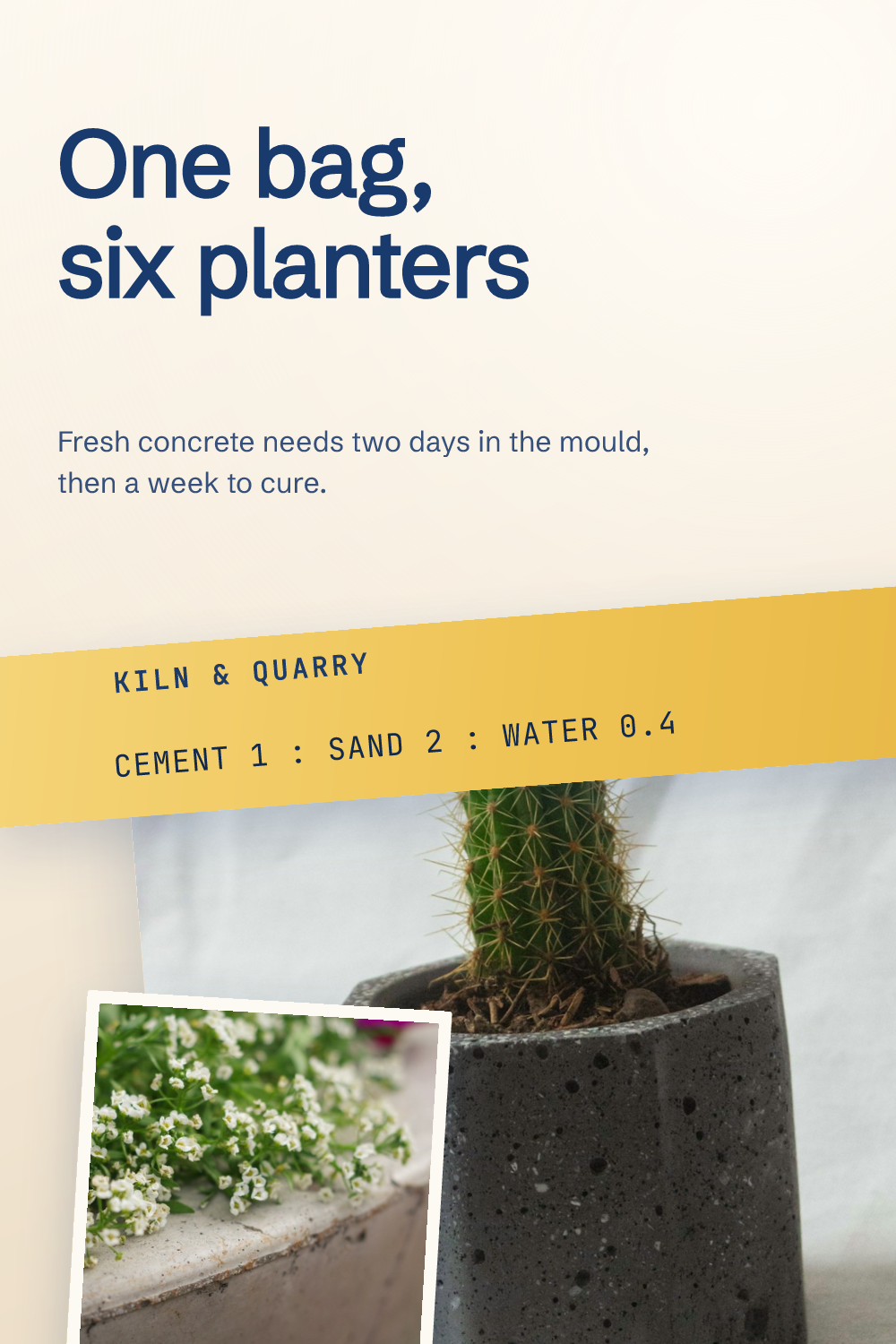 Concrete Planter Tutorial Pin