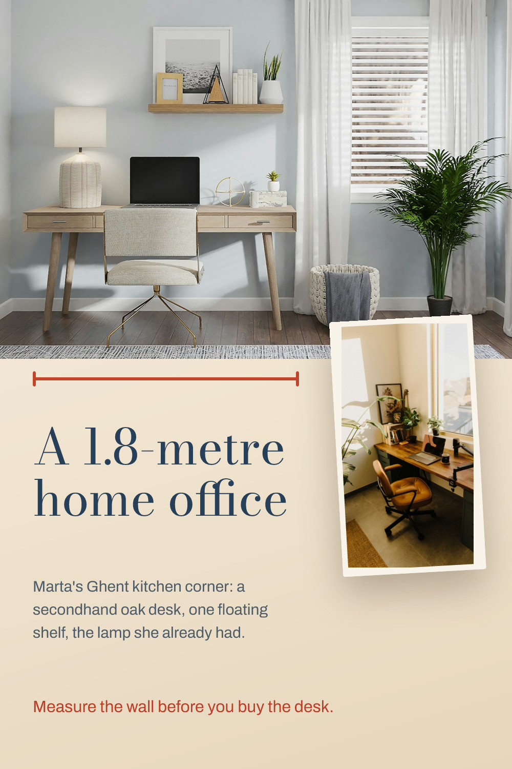 Small Home Office Setup Pin