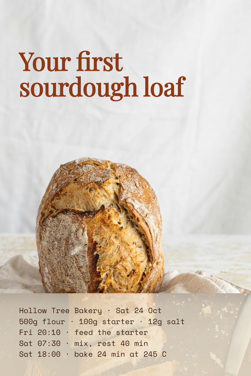 Sourdough for Beginners Bake Day Pin