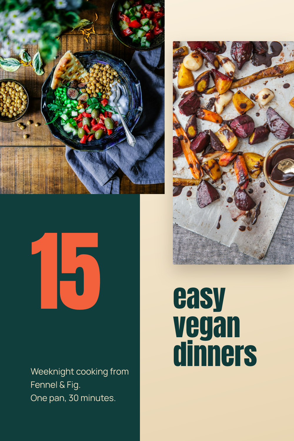 Fifteen Easy Vegan Dinners Pin