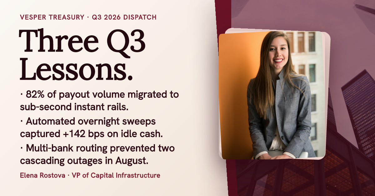 Vesper Treasury Q3 Executive Takeaways