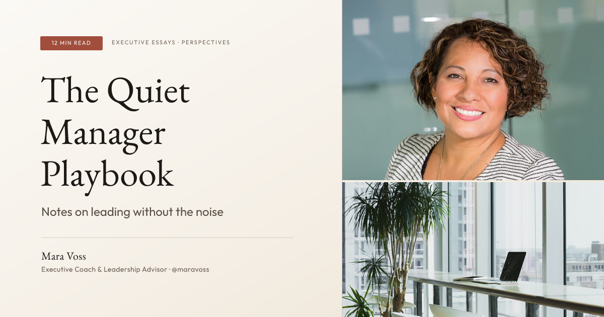 The Quiet Manager Playbook