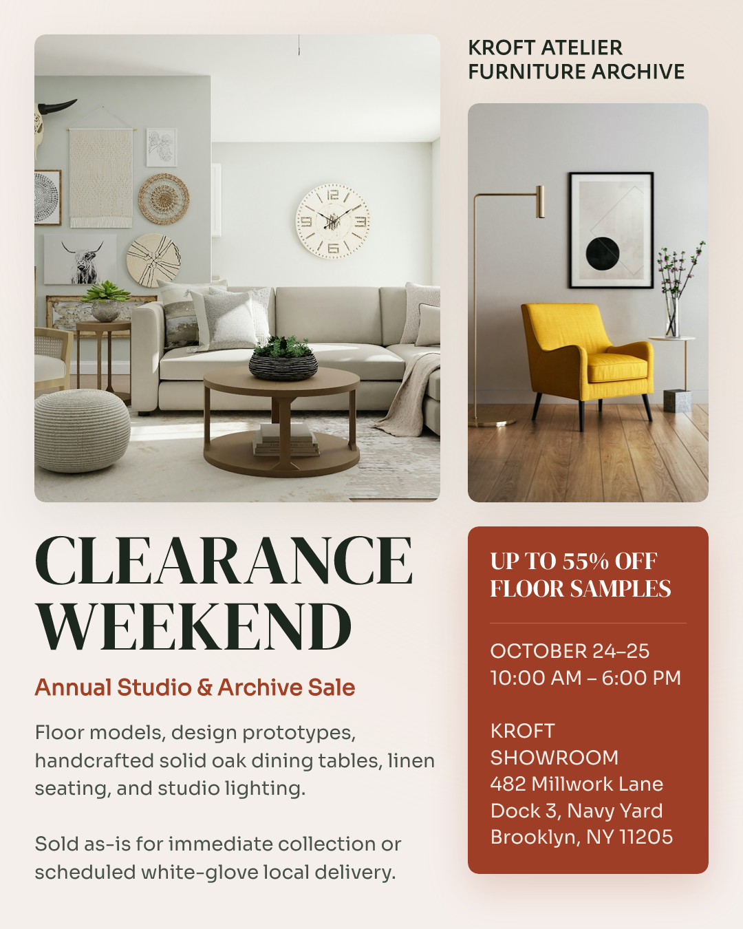 Furniture Showroom Clearance Weekend