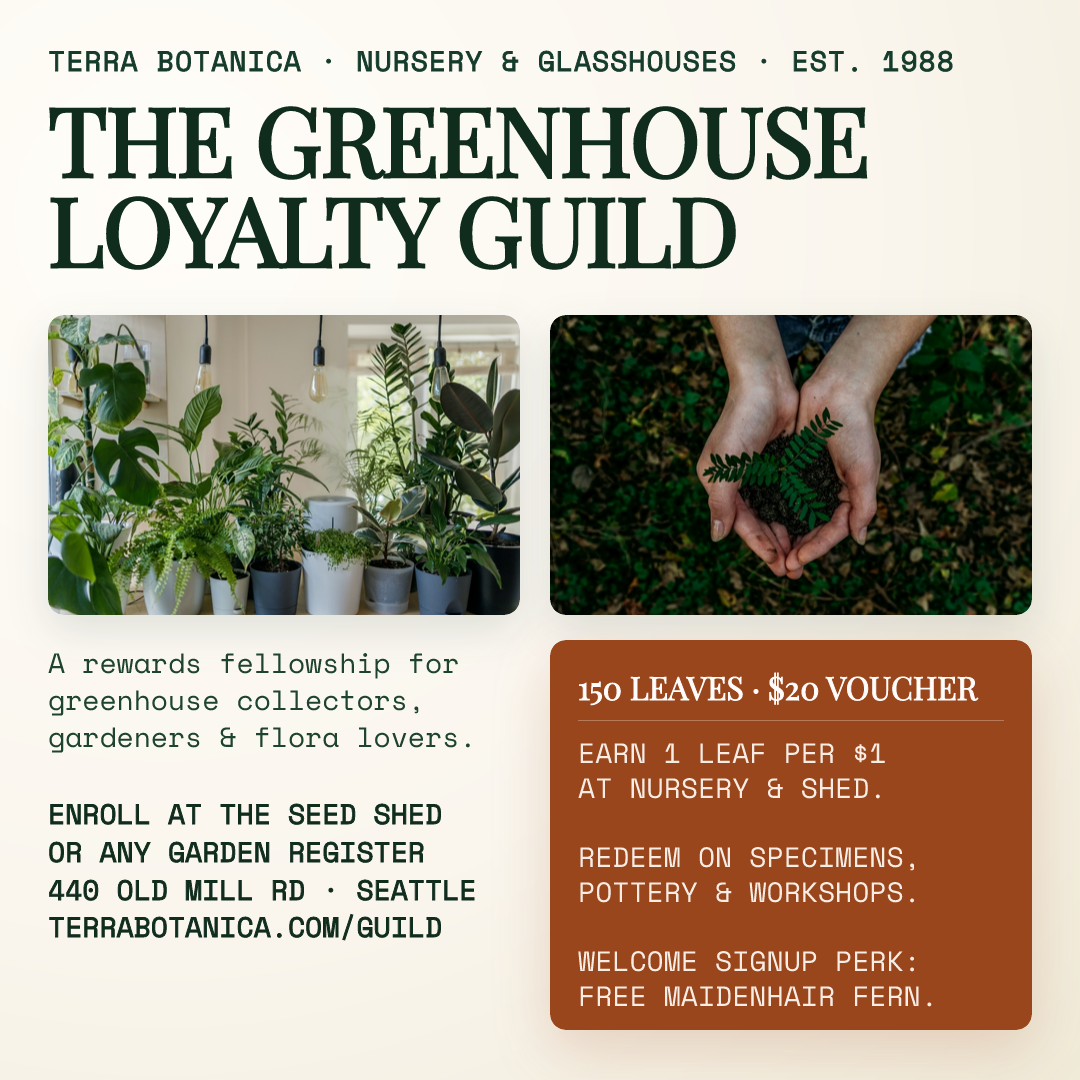 Terra Botanica Greenhouse Guild Loyalty Program