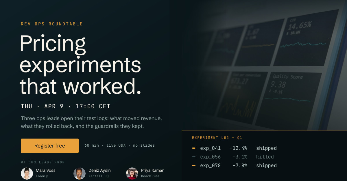 RevOps Roundtable Pricing Webinar