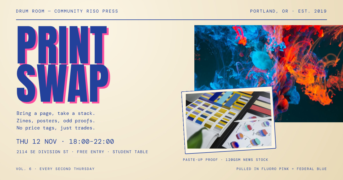 Drum Room Print Swap Night