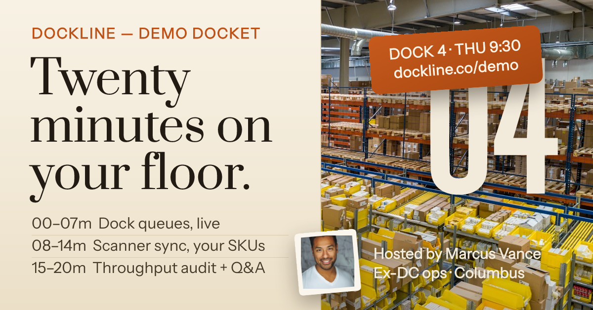 Dockline WMS 20-Minute Warehouse Demo — Dock Four