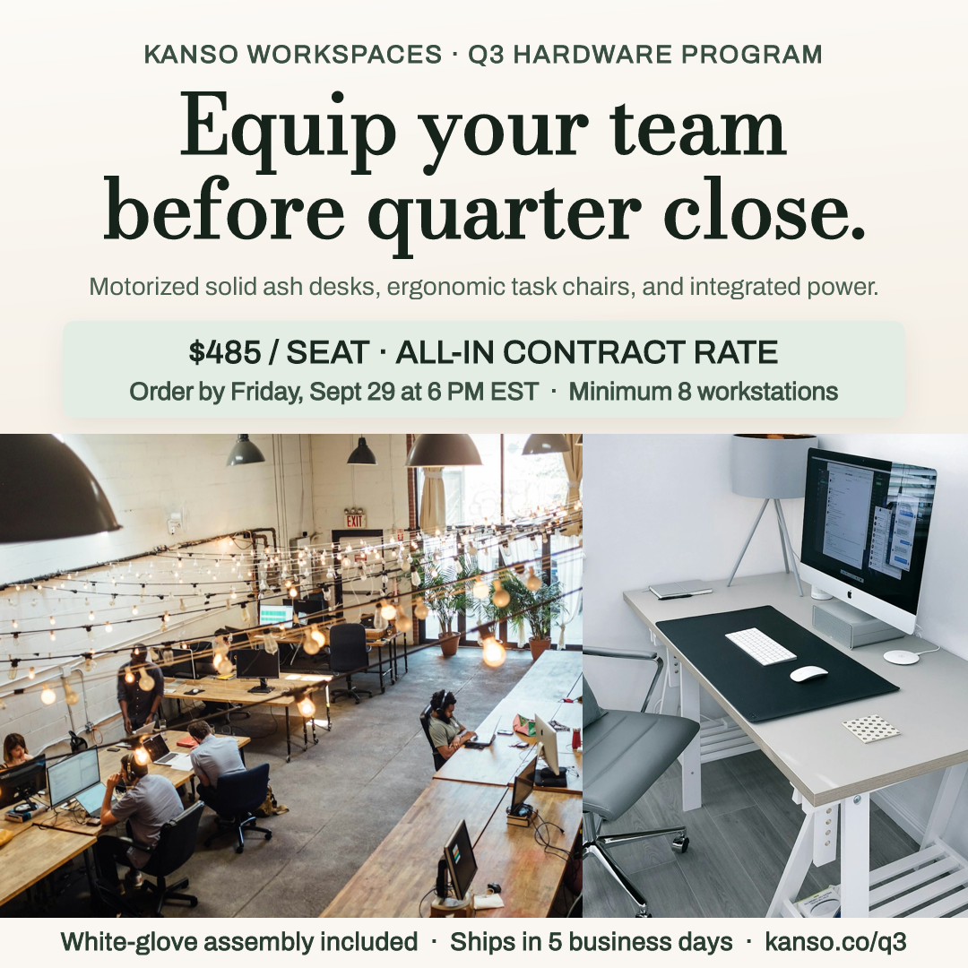 Kanso Workspaces Q3 Quarter-End Hardware Allocation