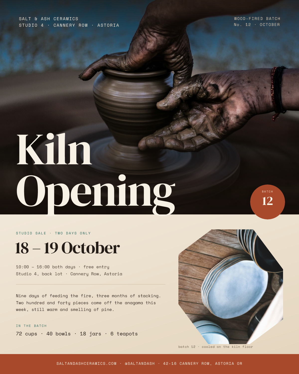 Kiln Opening No. 12 Studio Sale