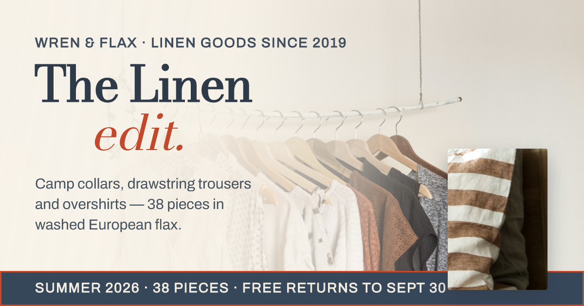 Wren & Flax Linen Edit Collection Banner