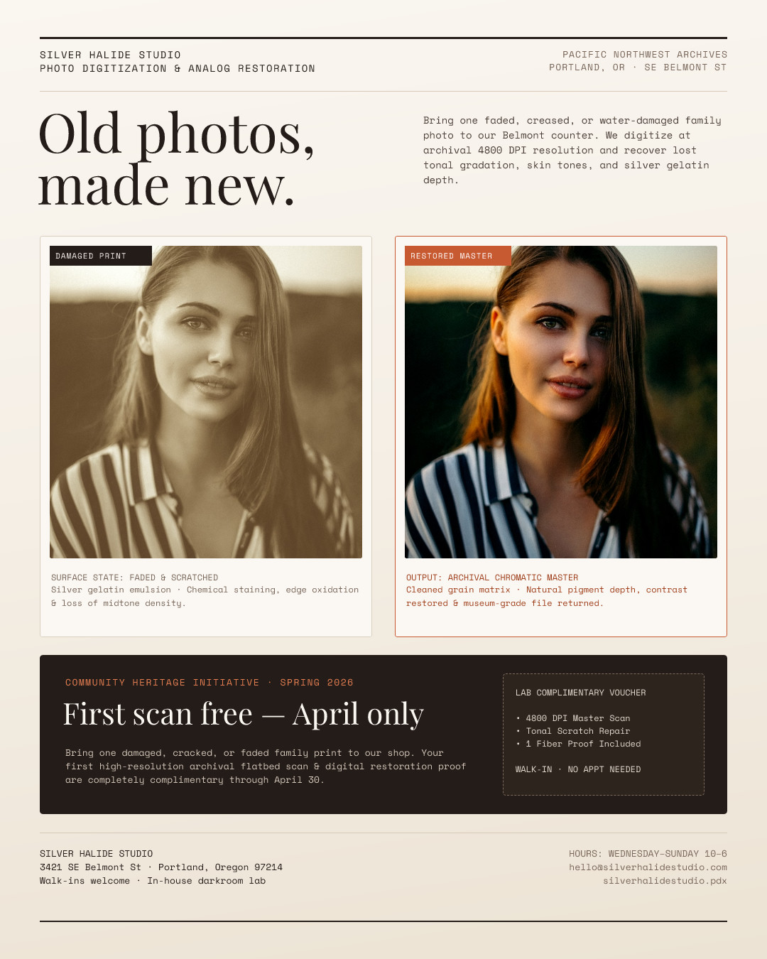 Silver Halide Photo Restoration Spring Offer