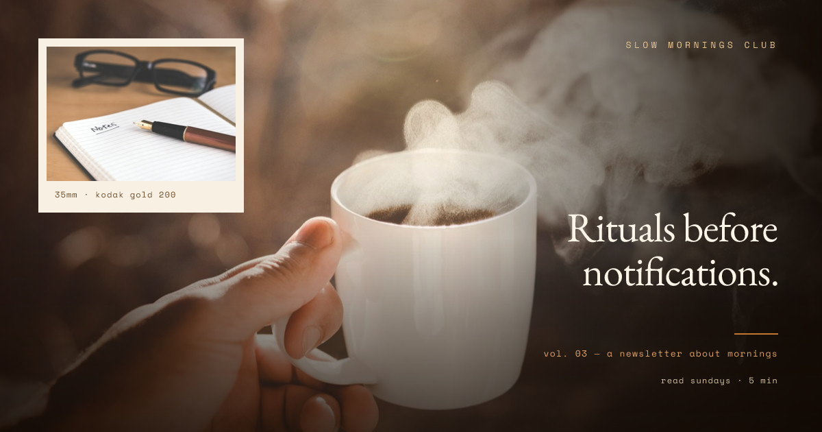 Slow Mornings Club Issue Banner