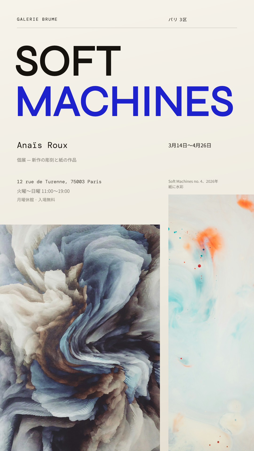 Soft Machines 展のポスター