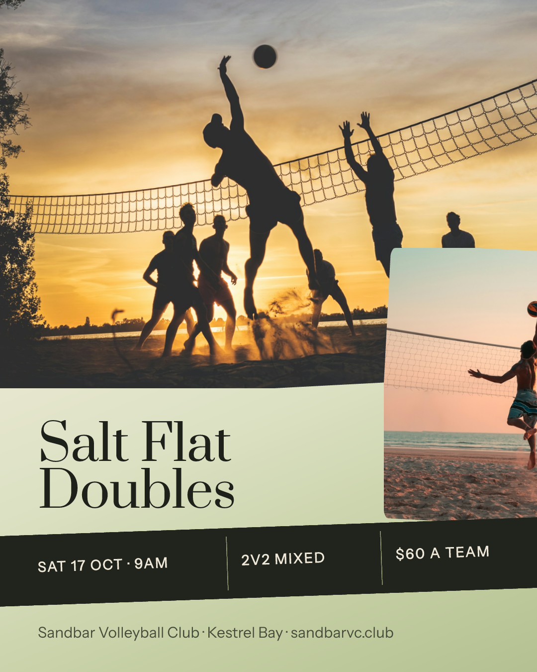 Salt Flat Doubles Beach Volleyball