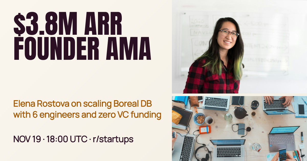 Boreal DB Bootstrapped Founder Reddit AMA
