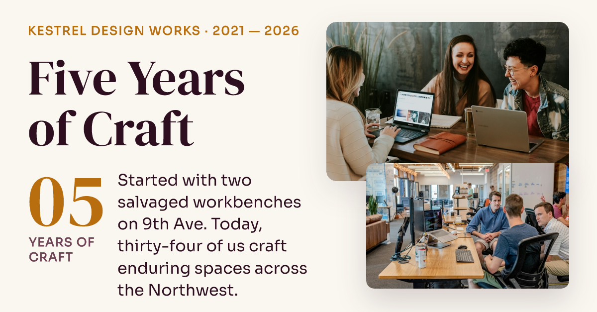 Kestrel Studio 5-Year Milestone