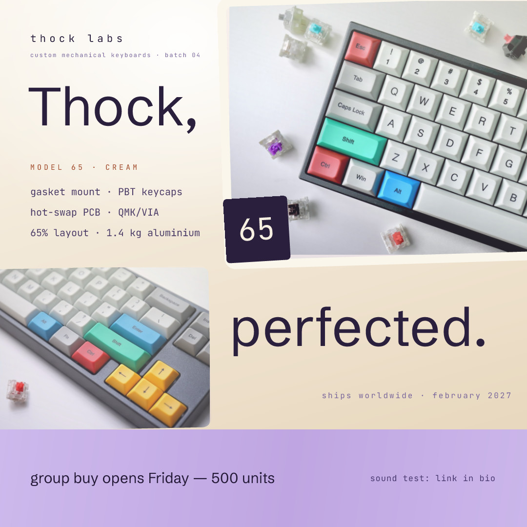 Thock Labs — Model 65: Cream Group Buy