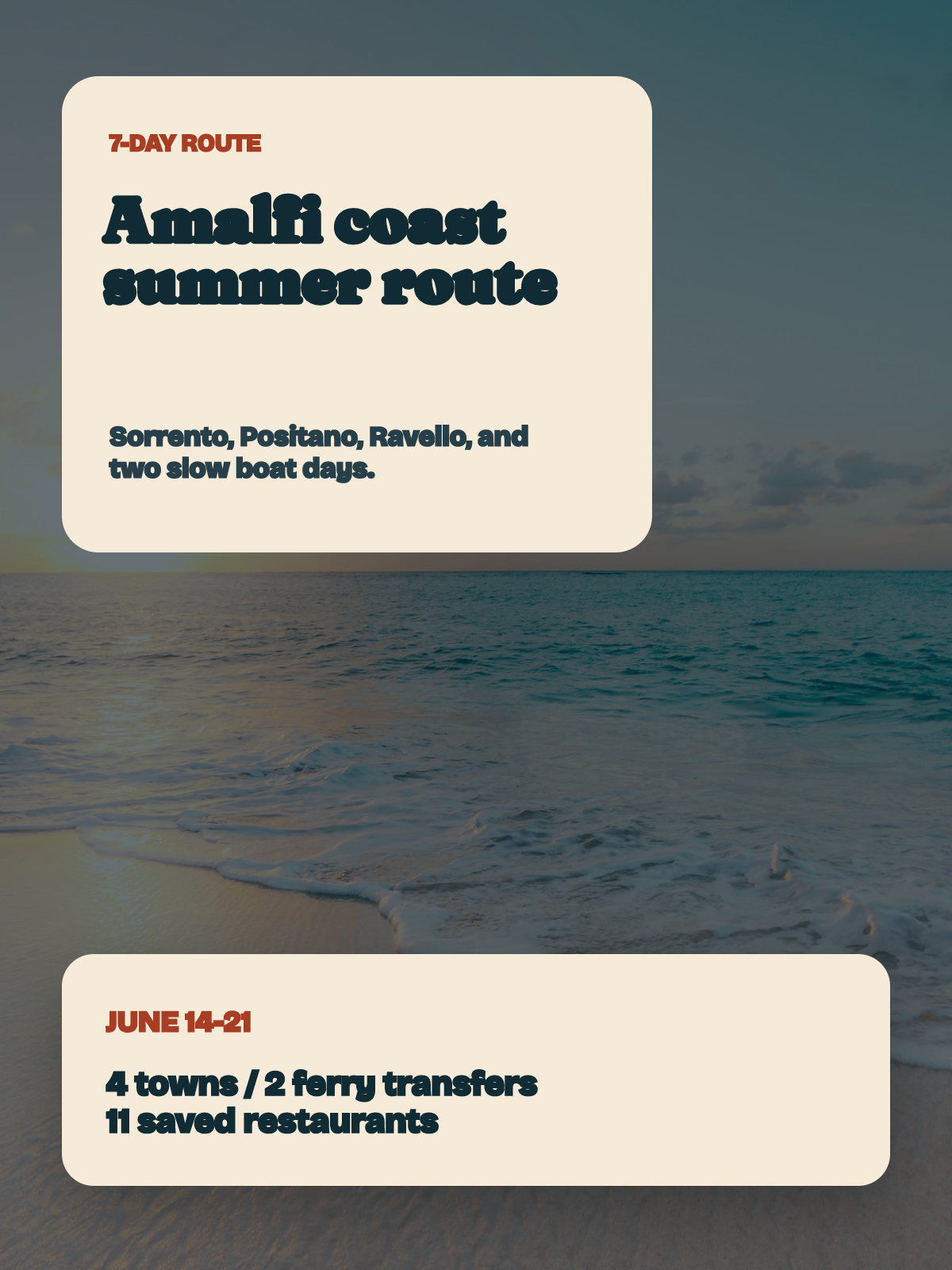 Travel Itinerary Cover