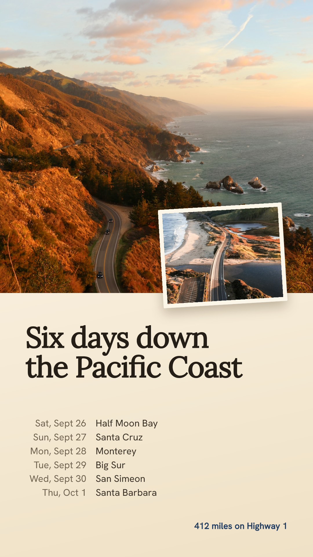 Pacific Coast Road Trip Itinerary