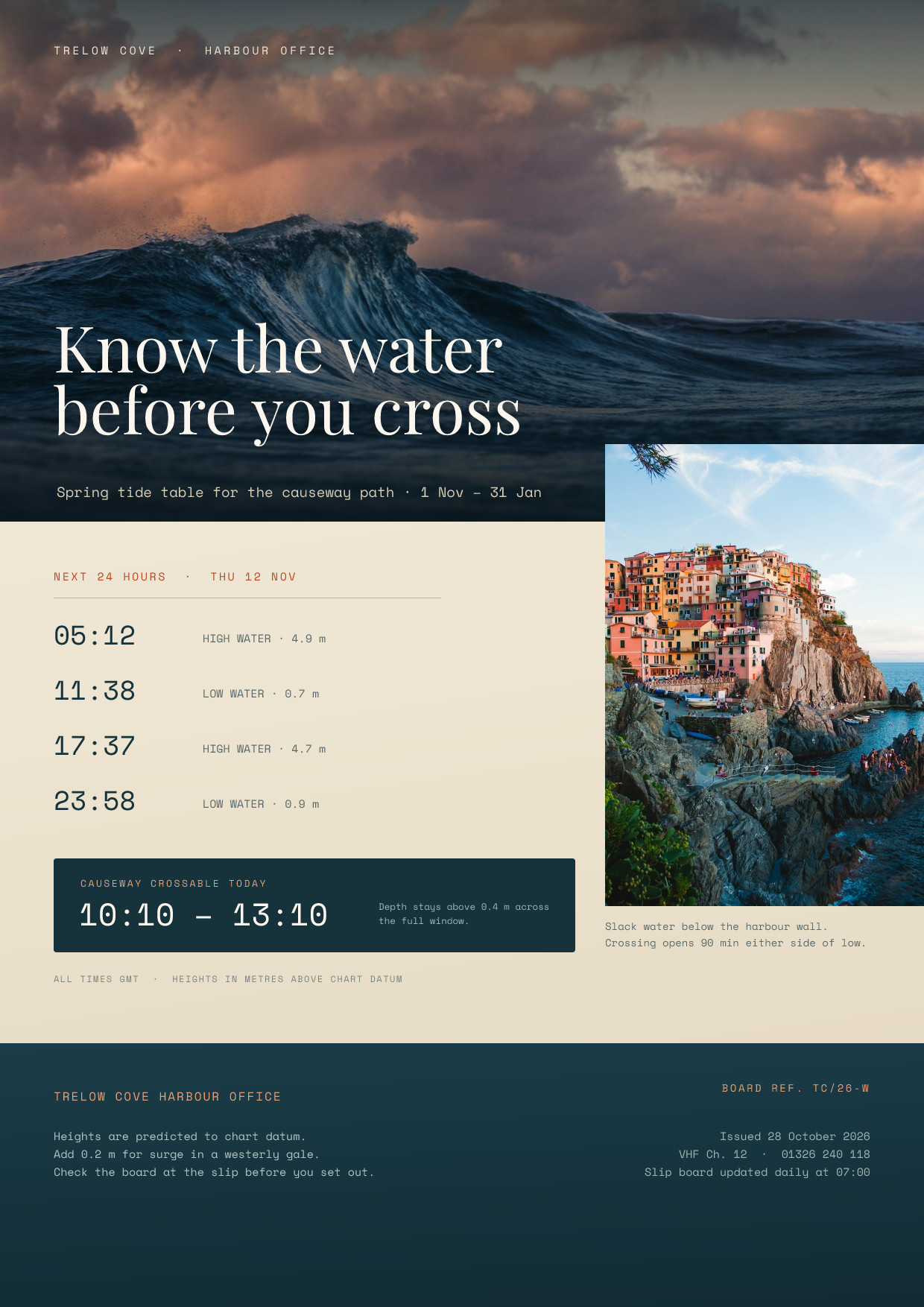 Trelow Cove Winter Tide Almanac