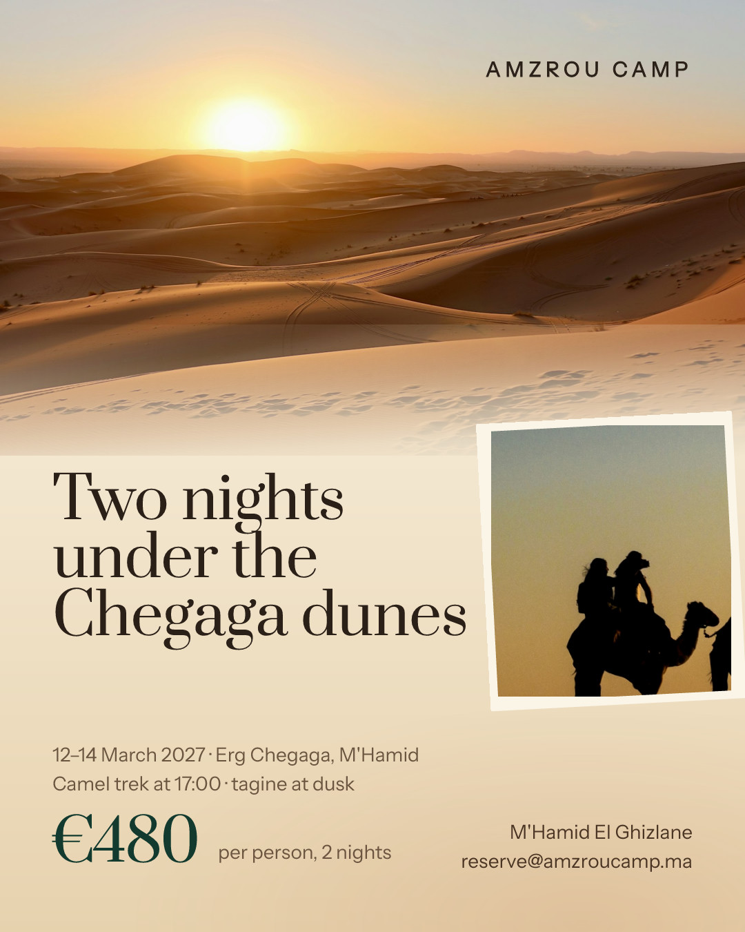 Sahara Desert Camp Weekend