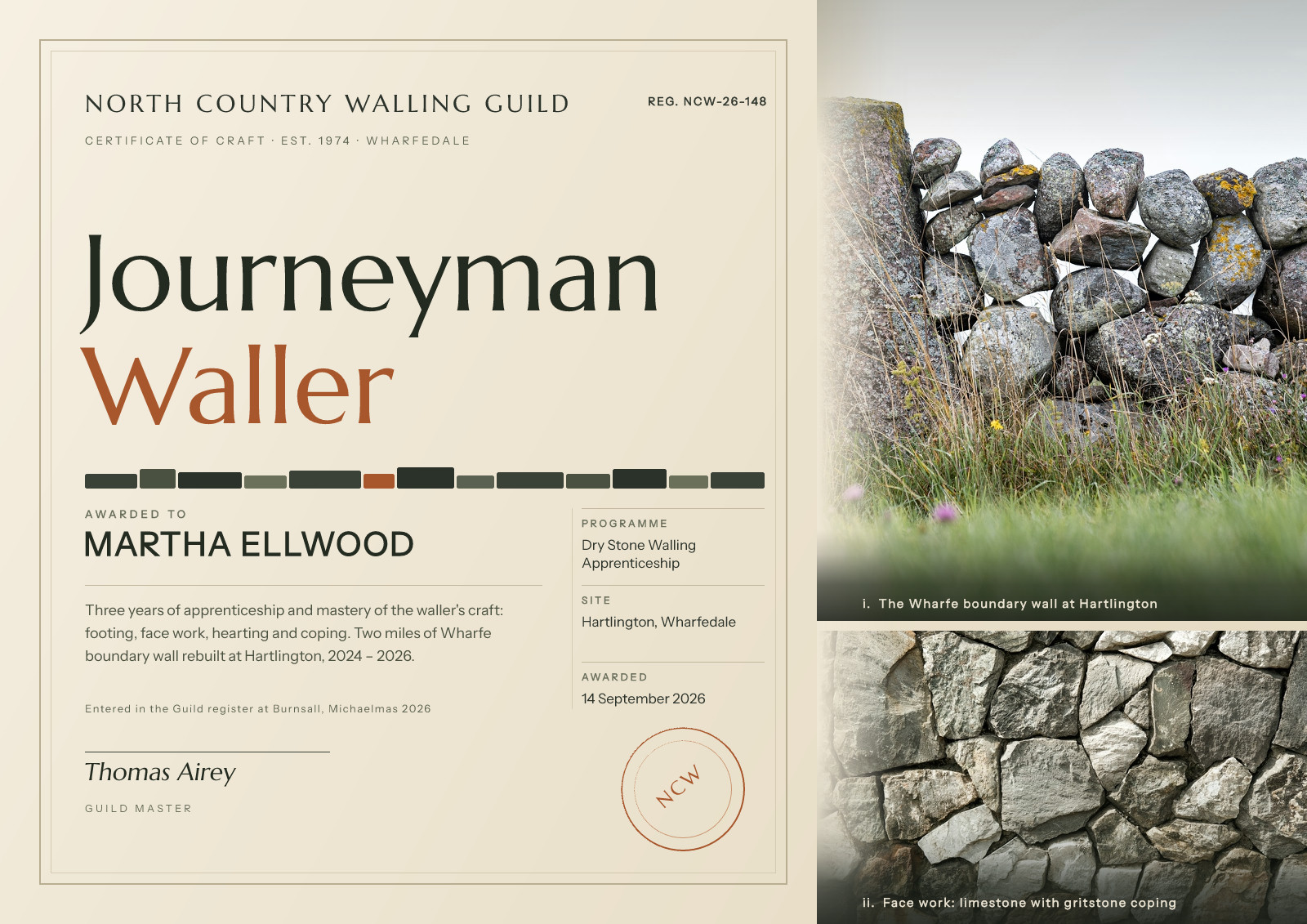 Dry Stone Walling Craft Certificate