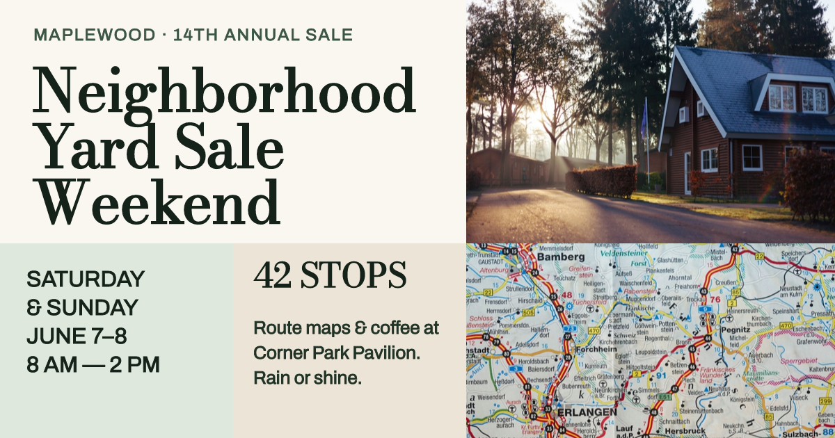 Maplewood Neighborhood Yard Sale Weekend