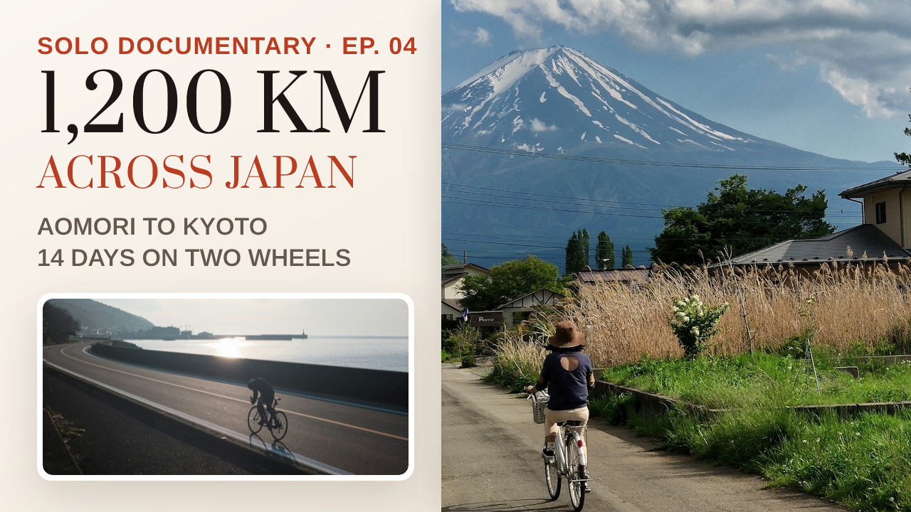 1,200 km Across Japan Cycling Documentary