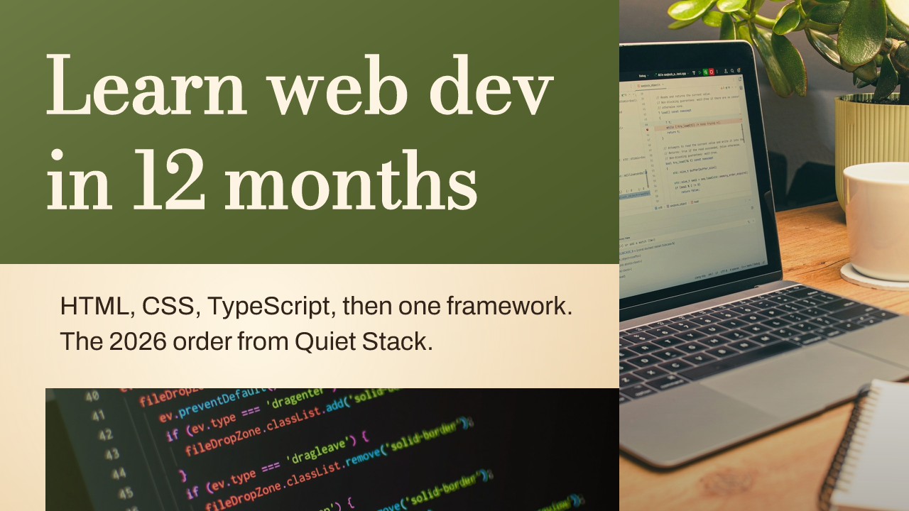 Learn Web Dev in 12 Months YouTube Thumbnail